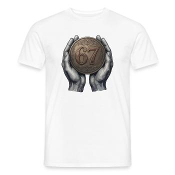 Vintage 67 Meilenstein-Münzendesign - Männer T-Shirt - Weiß - Vorne - AI Model Male 178 dark (178cm)