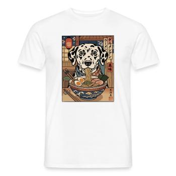 Dalmatian Ramen Izakaya - Men's T-Shirt - white - Front - AI Model Male 178 dark (178cm)