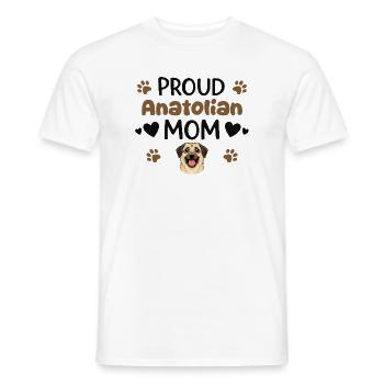 Stolze Anatolian Mutter, Anatolischer Hirtenhund - Männer T-Shirt - Weiß - Vorne - AI Model Male 178 dark (178cm)
