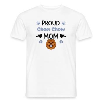 Proud Chow Mother, Chow-chow - Men's T-Shirt - white - Front - AI Model Male 178 dark (178cm)