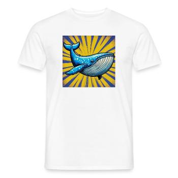 baleine - T-shirt homme - blanc - Devant - AI Model Male 178 dark (178cm)