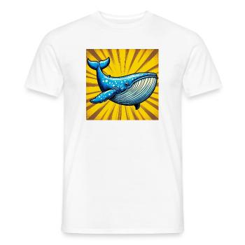 whale - Men's T-Shirt - white - Front - AI Model Male 178 dark (178cm)
