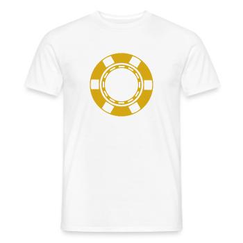 Casino coin - Men's T-Shirt - white - Front - AI Model Male 178 dark (178cm)