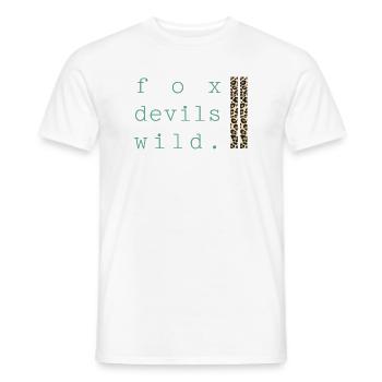 Fox Devil Wild Leopard - Men's T-Shirt - white - Front - AI Model Male 178 dark (178cm)