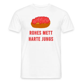 Rohes Mett Harte Jungs - Männer T-Shirt - Weiß - Vorne - AI Model Male 178 dark (178cm)