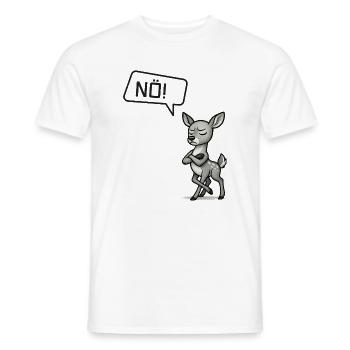 Nö! Reh – Süßer Sturkopf sagt Nein Statement - Männer T-Shirt - Weiß - Vorne - AI Model Male 178 dark (178cm)