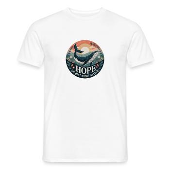 Hope/ Timmy der Wal in der Ostsee - Männer T-Shirt - Weiß - Vorne - AI Model Male 178 dark (178cm)