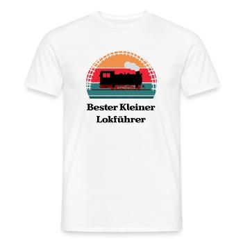 Kleiner Lokführer Dampflok Kinder - Männer T-Shirt - Weiß - Vorne - AI Model Male 178 dark (178cm)