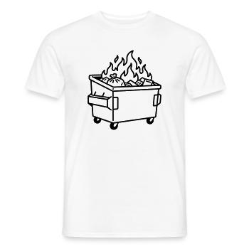 Incendie de poubelle - T-shirt homme - blanc - Devant - AI Model Male 178 dark (178cm)