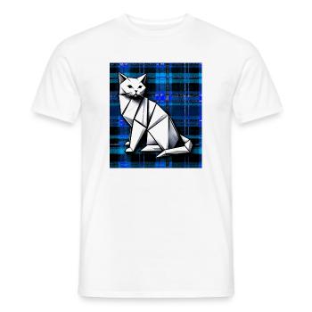 cat - Men's T-Shirt - white - Front - AI Model Male 178 dark (178cm)