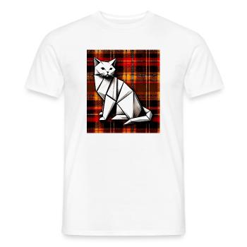 cat - Men's T-Shirt - white - Front - AI Model Male 178 dark (178cm)