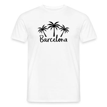 Barcelone - T-shirt homme - blanc - Devant - AI Model Male 178 dark (178cm)