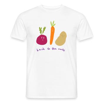 Retour aux racines - T-shirt homme - blanc - Devant - AI Model Male 178 dark (178cm)