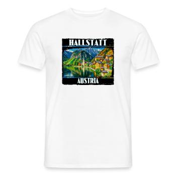 Hallstadt, Austria - Men's T-Shirt - white - Front - AI Model Male 178 dark (178cm)