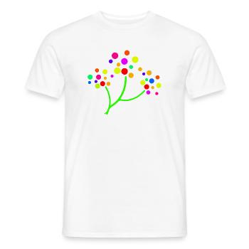 Neon-Konfettibaum - Männer T-Shirt - Weiß - Vorne - AI Model Male 178 dark (178cm)