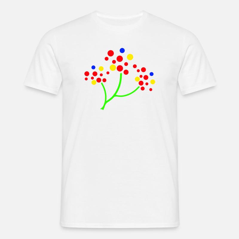 Neon Dot Tree Burst - Men's T-Shirt - white