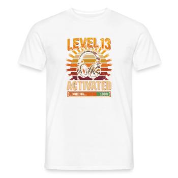 Level 13 Aktiviert Retro-Headset - Männer T-Shirt - Weiß - Vorne - AI Model Male 178 dark (178cm)