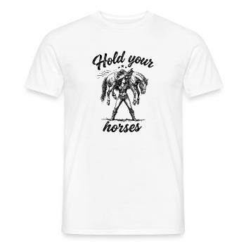 Drôle. Du calme. - T-shirt homme - blanc - Devant - AI Model Male 178 dark (178cm)