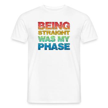 Être hétéro était ma phase de design rétro LGBTQ - T-shirt homme - blanc - Devant - AI Model Male 178 dark (178cm)