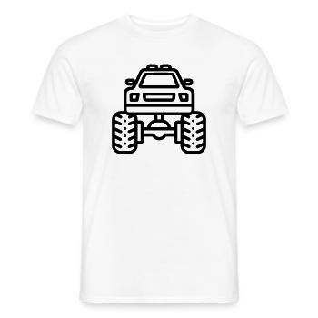 monster truck - T-shirt homme - blanc - Devant - AI Model Male 178 dark (178cm)