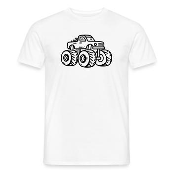 monster truck - T-shirt homme - blanc - Devant - AI Model Male 178 dark (178cm)