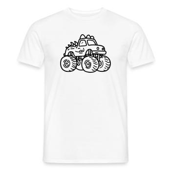 monster truck - T-shirt homme - blanc - Devant - AI Model Male 178 dark (178cm)