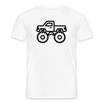 monster truck - T-shirt homme - blanc - Devant - AI Model Male 178 dark (178cm)