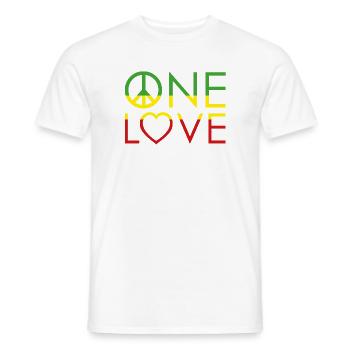 Un amour de paix en couleurs - T-shirt homme - blanc - Devant - AI Model Male 178 dark (178cm)