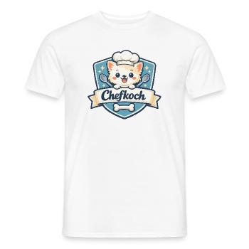 Chefkoch Hund Logo - Männer T-Shirt - Weiß - Vorne - AI Model Male 178 dark (178cm)