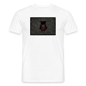 Funny owl - T-shirt homme - blanc - Devant - AI Model Male 178 dark (178cm)