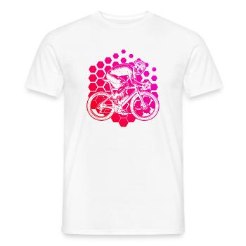 Idée cadeau pour un vélo de route avec vélo de route - T-shirt homme - blanc - Devant - AI Model Male 178 dark (178cm)