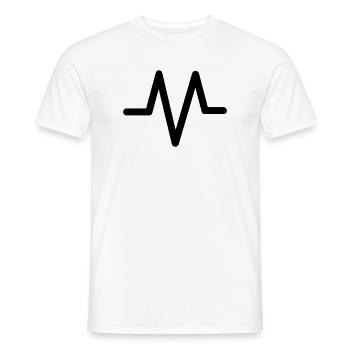 heartbeat - Men's T-Shirt - white - Front - AI Model Male 178 dark (178cm)