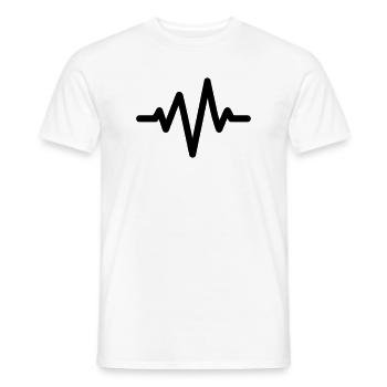 heartbeat - Men's T-Shirt - white - Front - AI Model Male 178 dark (178cm)