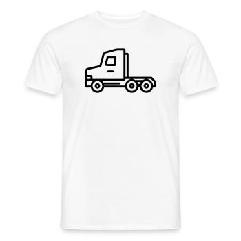 truck - Men's T-Shirt - white - Front - AI Model Male 178 dark (178cm)