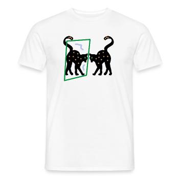 Spiegel das Kätzchen, Abstraktion - Männer T-Shirt - Weiß - Vorne - AI Model Male 178 dark (178cm)