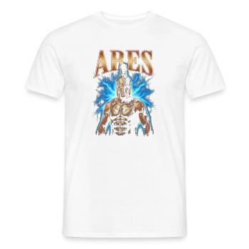 Ares Krieger mit Blitz - Männer T-Shirt - Weiß - Vorne - AI Model Male 178 dark (178cm)