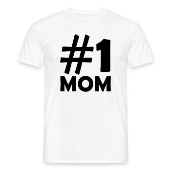 #1 Mom - Men's T-Shirt - white - Front - AI Model Male 178 dark (178cm)
