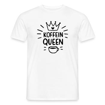 Schwarze Silhouette Koffein queen Morgenmuffel - Männer T-Shirt - Weiß - Vorne - AI Model Male 178 dark (178cm)