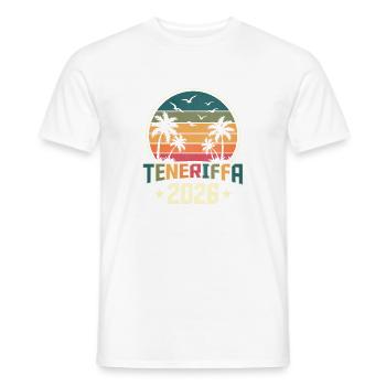 Tenerife 2026 - Men's T-Shirt - white - Front - AI Model Male 178 dark (178cm)