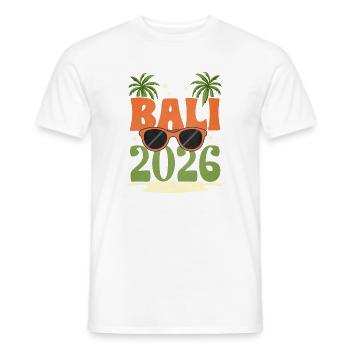 Bali 2026 - Männer T-Shirt - Weiß - Vorne - AI Model Male 178 dark (178cm)