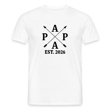 Dad 26 Dad Is 2026 New Dad - Men's T-Shirt - white - Front - AI Model Male 178 dark (178cm)