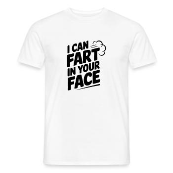 I Can Fart In Your Face - Men's T-Shirt - white - Front - AI Model Male 178 dark (178cm)