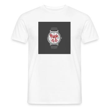 9 to 5 Arbeit nervt Uhr Statement Design - Männer T-Shirt - Weiß - Vorne - AI Model Male 178 dark (178cm)