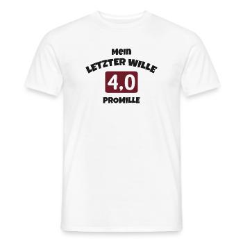 Mein-letzter-wille - Männer T-Shirt - Weiß - Vorne - AI Model Male 178 dark (178cm)