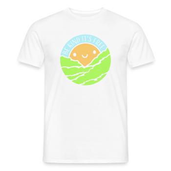 Sois gentil, c’est une déclaration de gentillesse gratuite qui dit - T-shirt homme - blanc - Devant - AI Model Male 178 dark (178cm)