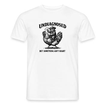 Nicht diagnostiziert, aber irgendetwas stimmt nich - Männer T-Shirt - Weiß - Vorne - AI Model Male 178 dark (178cm)