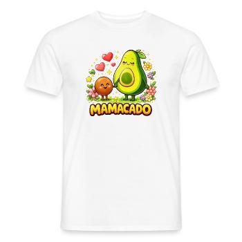 Mamacado Avocado - Lustiges Mama Kawaii Design - Männer T-Shirt - Weiß - Vorne - AI Model Male 178 dark (178cm)