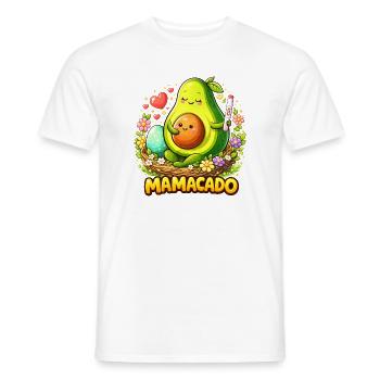 Mamacado Avocado - Lustiges Mama Kawaii Design - Männer T-Shirt - Weiß - Vorne - AI Model Male 178 dark (178cm)