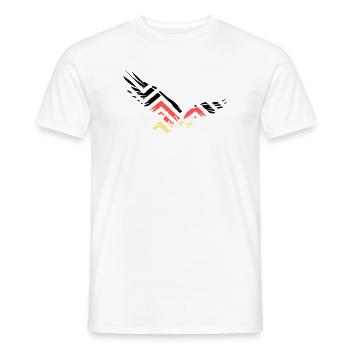 Résumé Fan d’Eagle Allemagne - T-shirt homme - blanc - Devant - AI Model Male 178 dark (178cm)