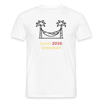 Level 2026 Unlocked Abschluss - Männer T-Shirt - Weiß - Vorne - AI Model Male 178 dark (178cm)